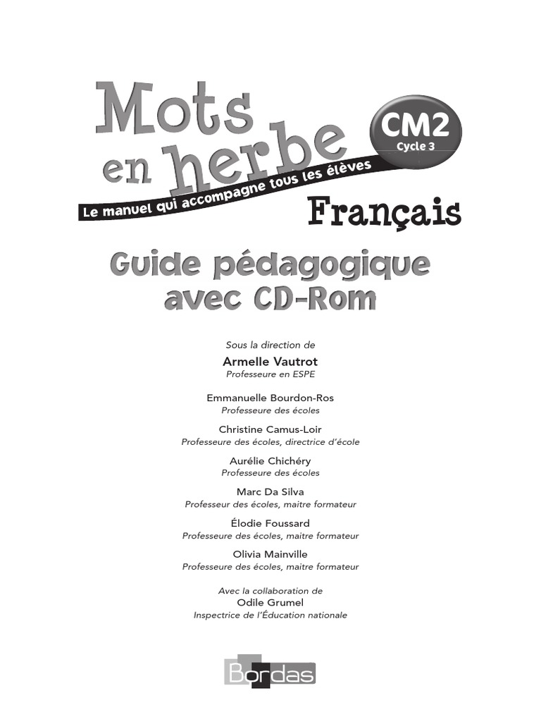 Guide Pedagogique Pdf Poesie Lexique