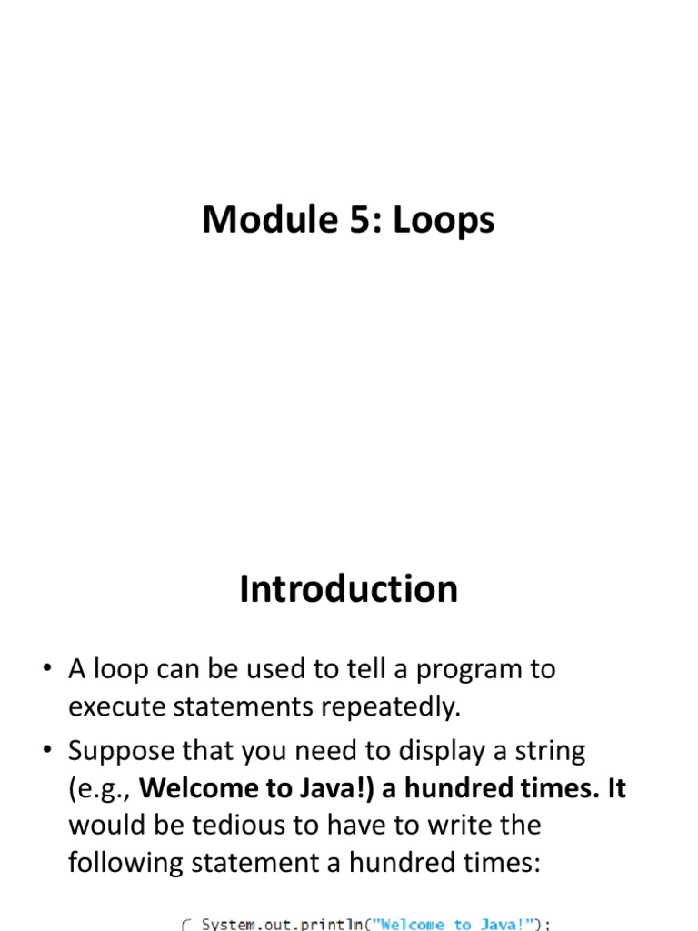 Module5 Loops | PDF | Control Flow | Computer Science