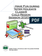 Learn & Have Fun During The Winter Holidays Class-III Cold Region Session 2020-21