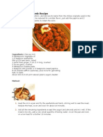 Kashmiri-Style Lamb Recipe: Ingredients: (Serves 4-6)