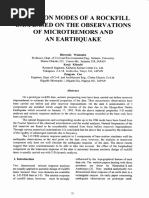 Vibration Modes of A Rockfill Dam Based On The Observations of Microtremors and An Earthquake