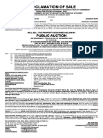 Proclamation of Sale: Public Auction