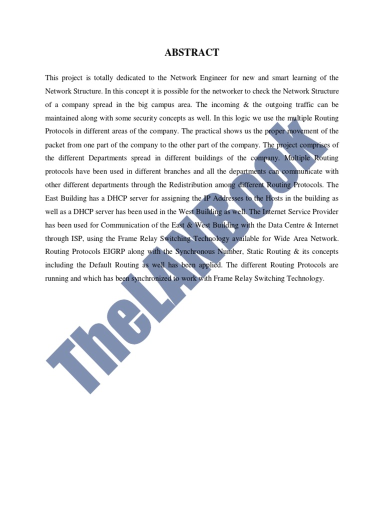Campus Area Network Design Project | PDF | Routing | Network Interface ...
