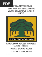 Download PROPOSAL PERTANDINGAN OLAH RAGA DAN HIBURAN by sugengin SN49011839 doc pdf