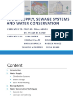 Water supply, sewage and conservation techniques