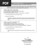 CSC Work Experience Sheet Template | PDF | Business | Employment
