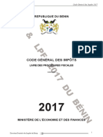Code Général Des Impôts LPF Du Bénin 2017 PDF