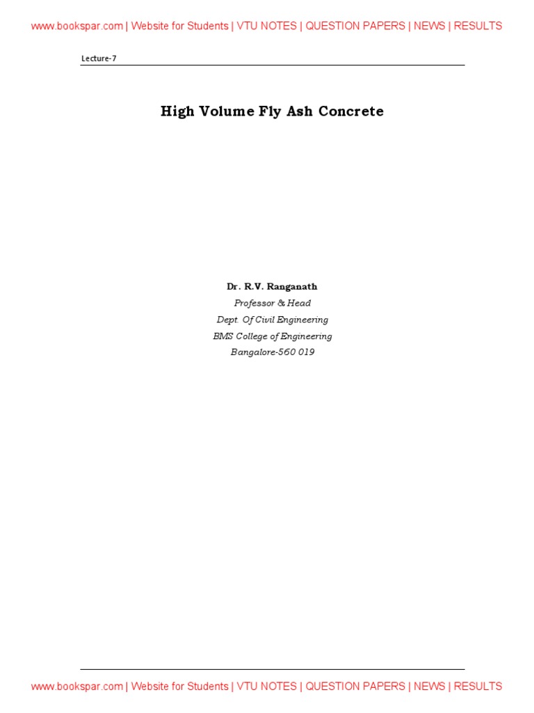 High Volume Fly Ash Concrete Guide | PDF | Fly Ash | Concrete