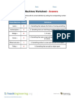 Simple Machines Worksheet - : Answers