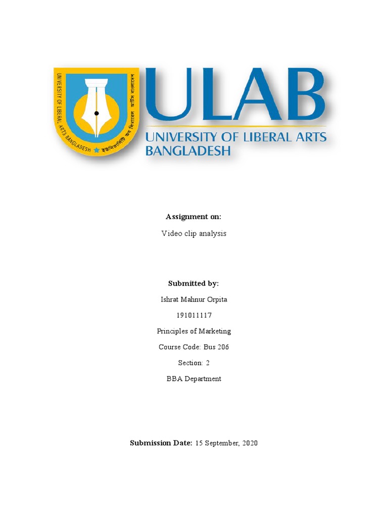 Assignment On:: Video Clip Analysis | PDF | Bangladesh | Investing