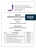 BQS 502 Construction Technology Iii: Assignment 1