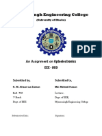 Mymensingh Engineering College: An Assignment On Optoelectronics EEE - 809