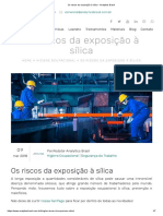 Os Riscos Da Exposição À Sílica - Analytics Brasil PDF