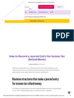 How To Record A Journal Entry For Income Tax Refund Funds