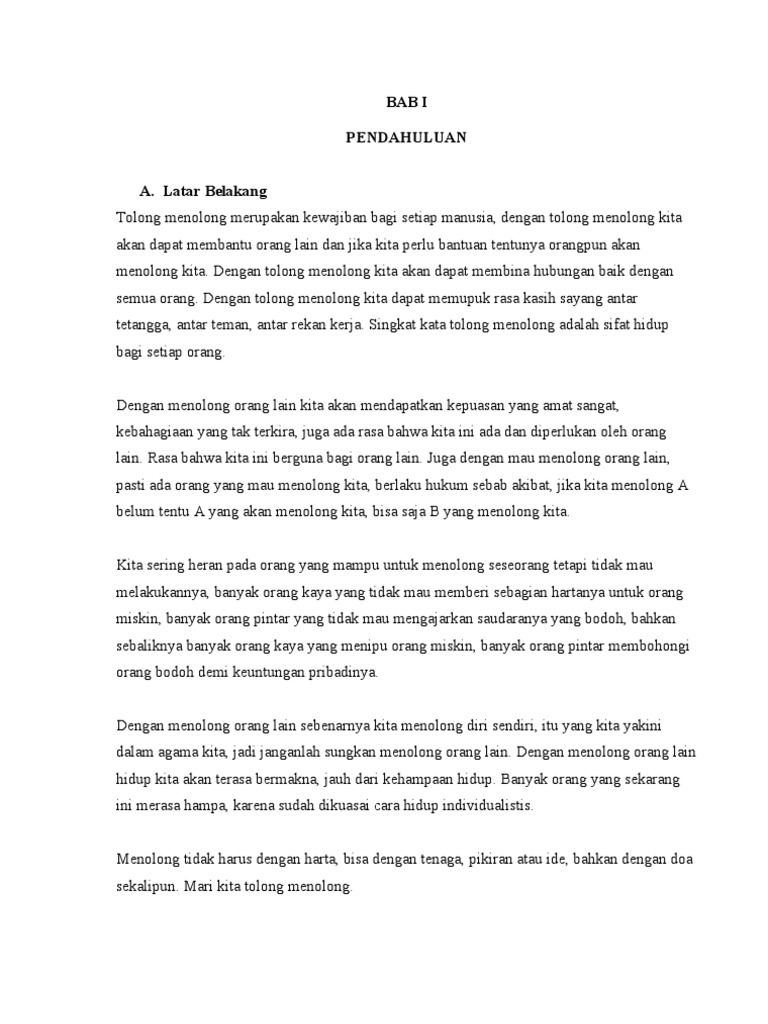 Bab I Tolong Menolong Pdf