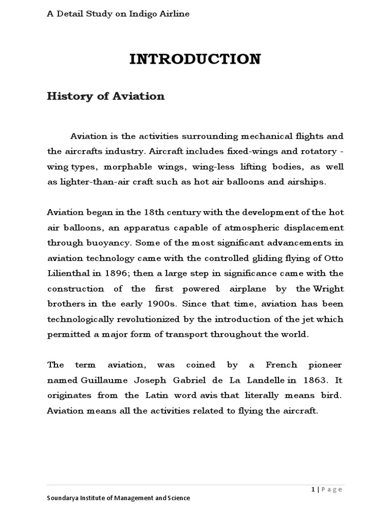 History of Aviation Overview | PDF | Aviation | Aircraft
