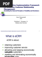 An Integrative Implementation Framework For Electronic Customer Relationship Management