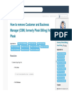 How To Remove Customer and Business Manager (CBM, Formerly Plesk Billing) From Plesk - Help Center PDF