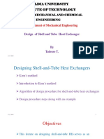 Shell and Tube Heat Exchanger Design