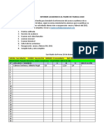 Informe A Los Padres Del Avance Academico