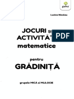 Jocuri Si Activitati Matematice Pentru Grupele Mica Si Mijlocie - Rodica Cislariu, Lucica Nicolau
