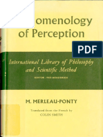 Phenome Ology of Perception: M. Merleau .. Ponty