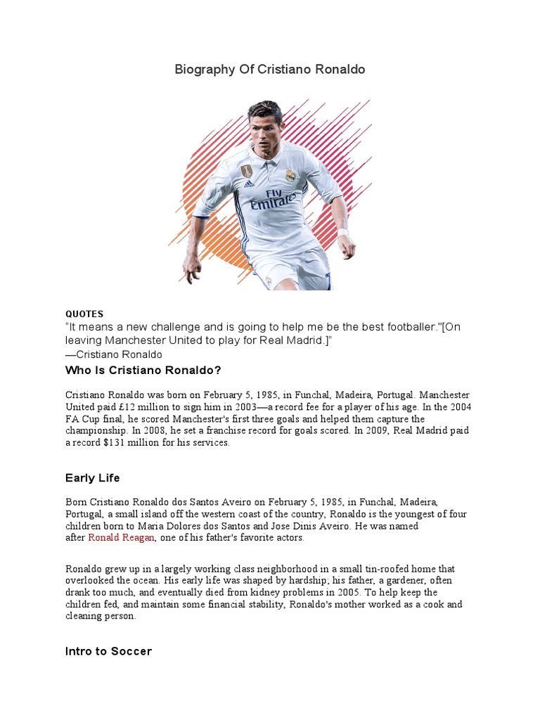Cristiano Ronaldo: A Biography | PDF | Lionel Messi | Fc Barcelona
