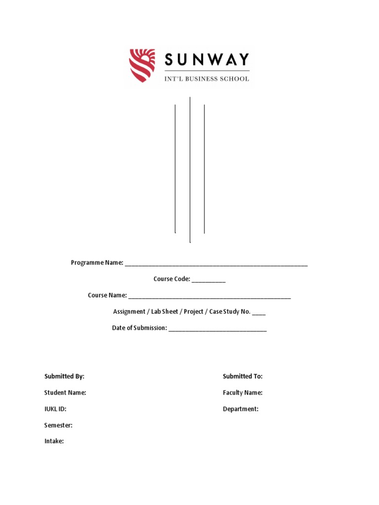 Assignment Cover Page | PDF