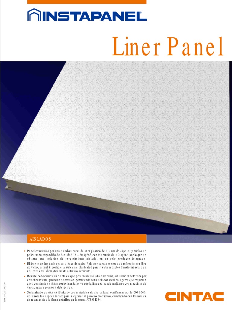 Liner Panel: Aislamiento y Revestimiento | PDF | Aislamiento térmico ...