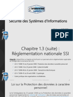 Chapitre 1.3 (suite)  Règlementation nationale SSI