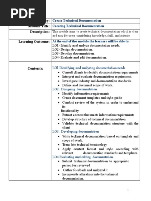 Create Technical Documentation(1)