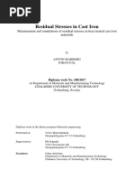 Measurement and Simulations of Residual Stresses in Heat Treated Cast Iron Materials