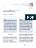 Muda Vocal: El Proceso de Cambio de La Voz Durante La Pubertad