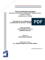 Geología de Los Yacimientos de Barita en Los Municipios de Galeana y Aramberri, Nuevo León