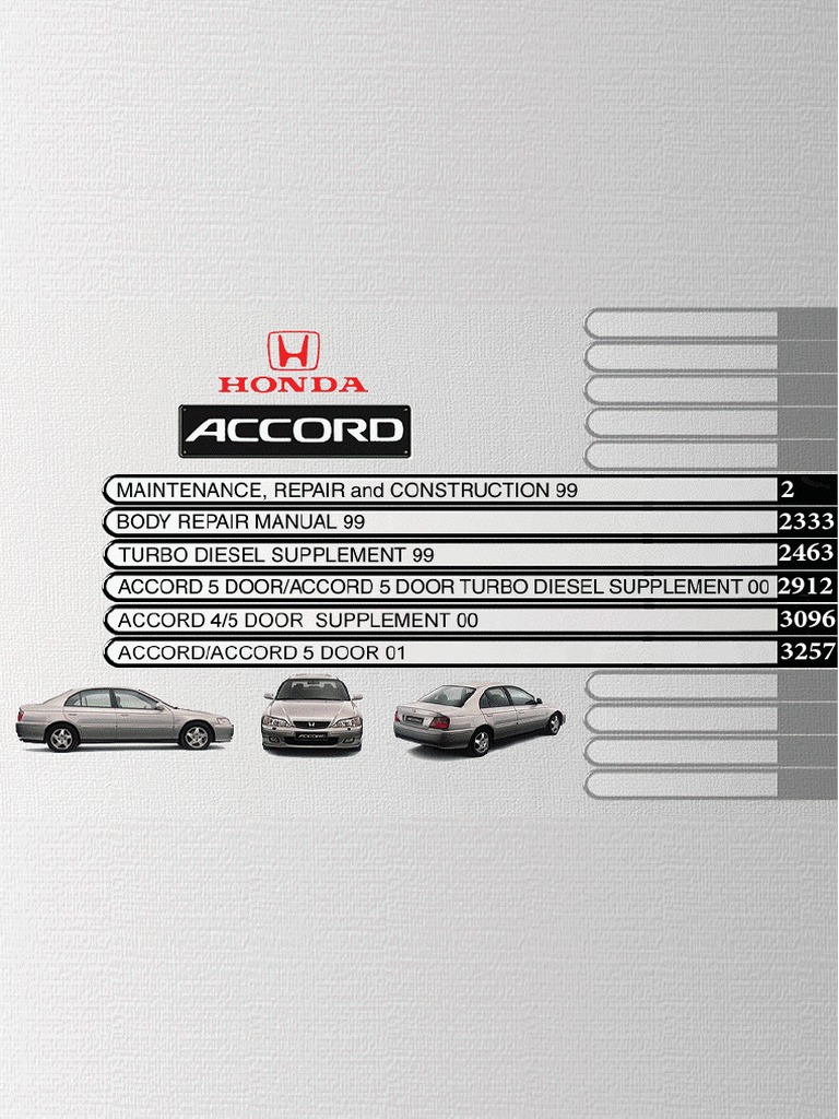 Honda ESM Accord 1998 PDF | PDF | Piston | Ignition System