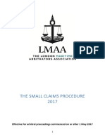 The Small Claims Procedure 2017: Effective For Arbitral Proceedings Commenced On or After 1 May 2017