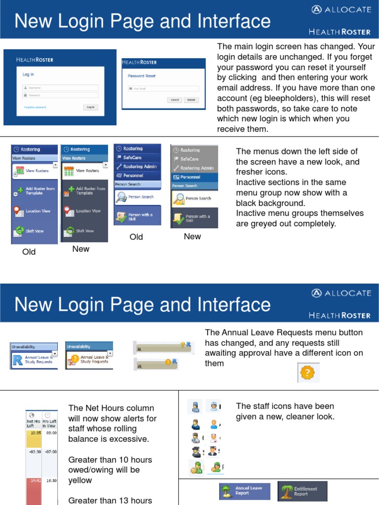 New Login Page and Interface | PDF