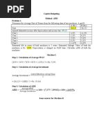 UBS Capital Budgeting