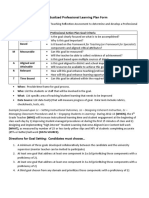 Individualized Professional Learning Plan Form