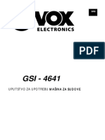 VOX GSI4641 Manual