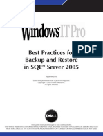 Best Practices For Backup and Restore in SQL Server 2005: by Javier Loria