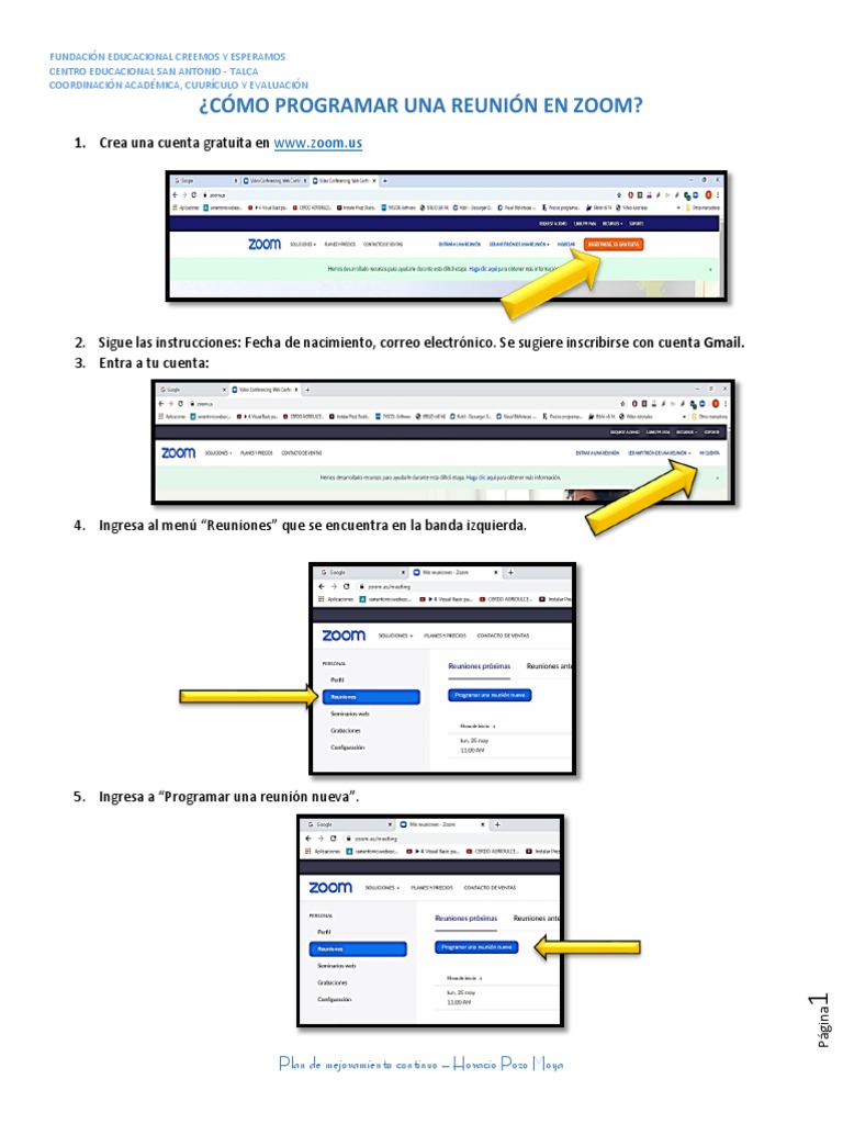 C mo programar una reuni n en zoom pdf