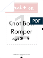 Bow Tie Knit Romper Pattern 2t 8 Free Pattern From Coral Co PDF