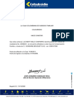 Certificado Afiliado Colsubsidio PDF