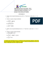 Atividade III - Cálculo Diferencial e Integral I