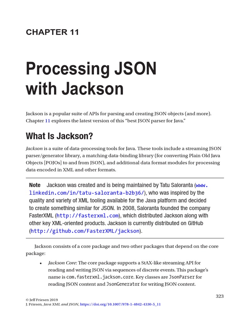 Processing JSON With Jackson PDF Method Programming) Json