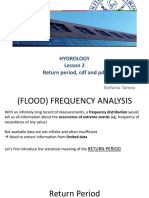 Hydrology Lesson 2 Return Period, CDF and PDF: Stefania Tamea