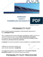 Hydrology Lesson 4 Probability Plot and Method of Moments: Stefania Tamea