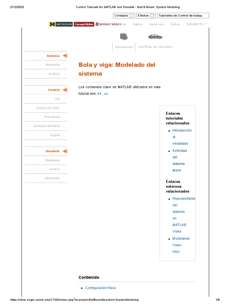 Control Tutorials For MATLAB and Simulink - Ball & Beam - System ...