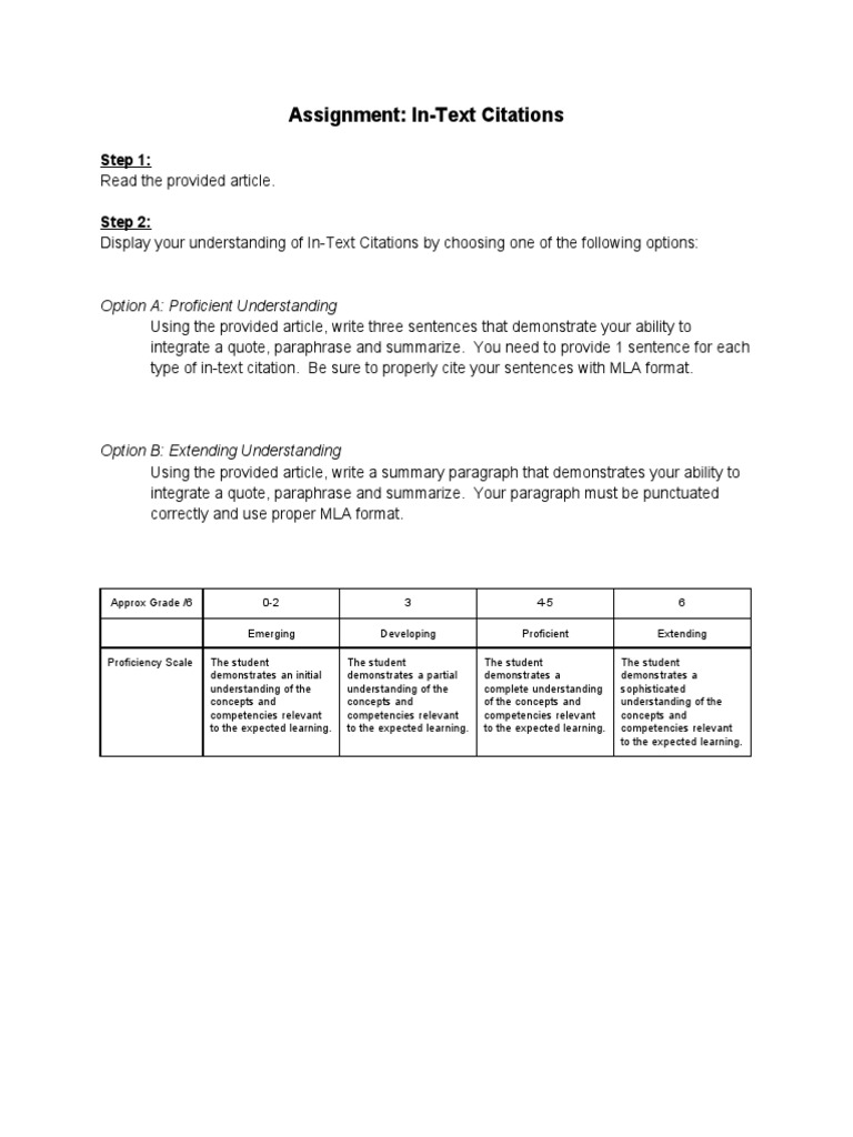 Mastering In-Text Citations: MLA Guide | PDF